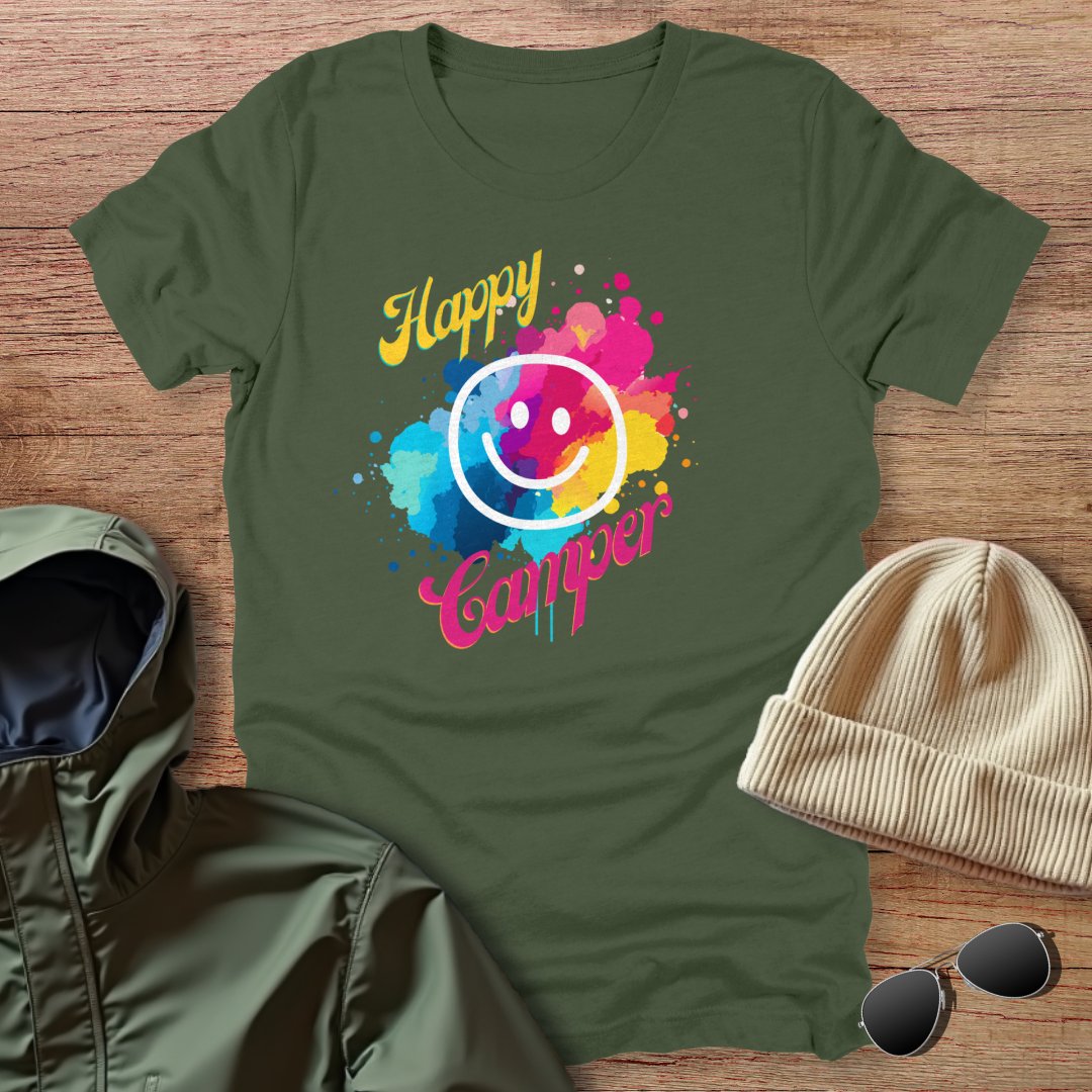 Happy Camper Smiley Face Unisex T-Shirt