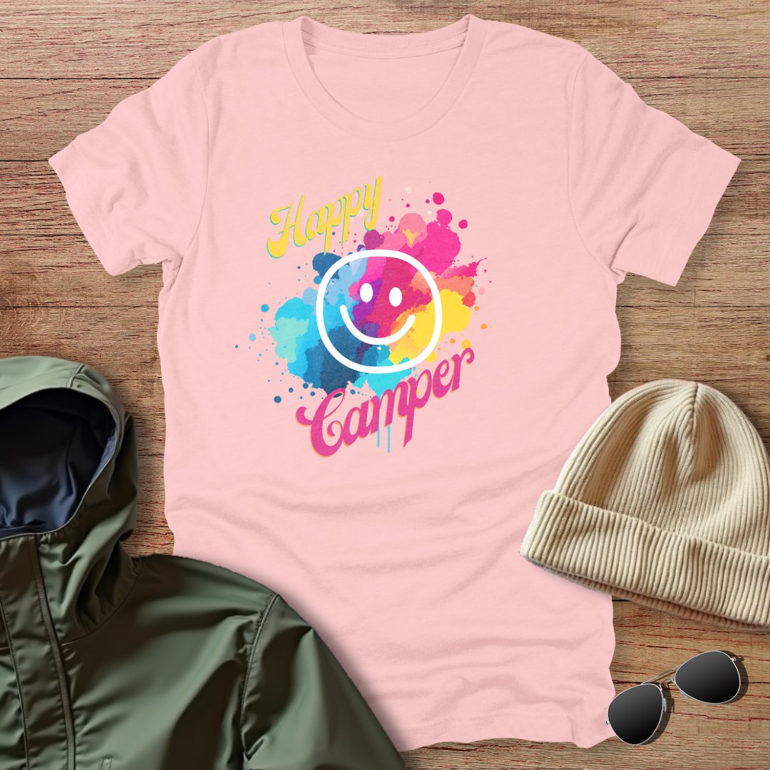 Happy Camper Smiley Face Unisex T-Shirt