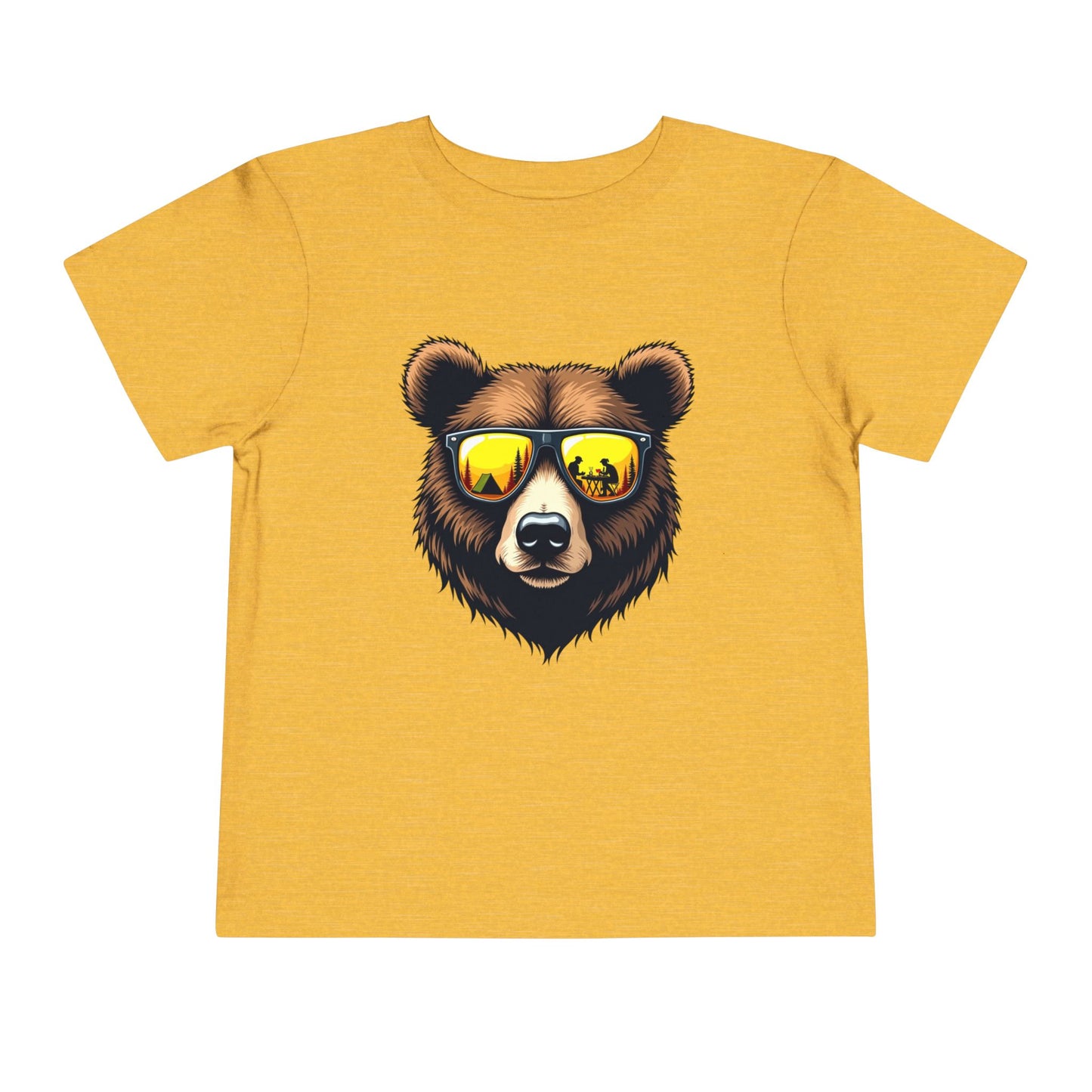 Chill Camping Bear with Sunglasses Toddler T-Shirt