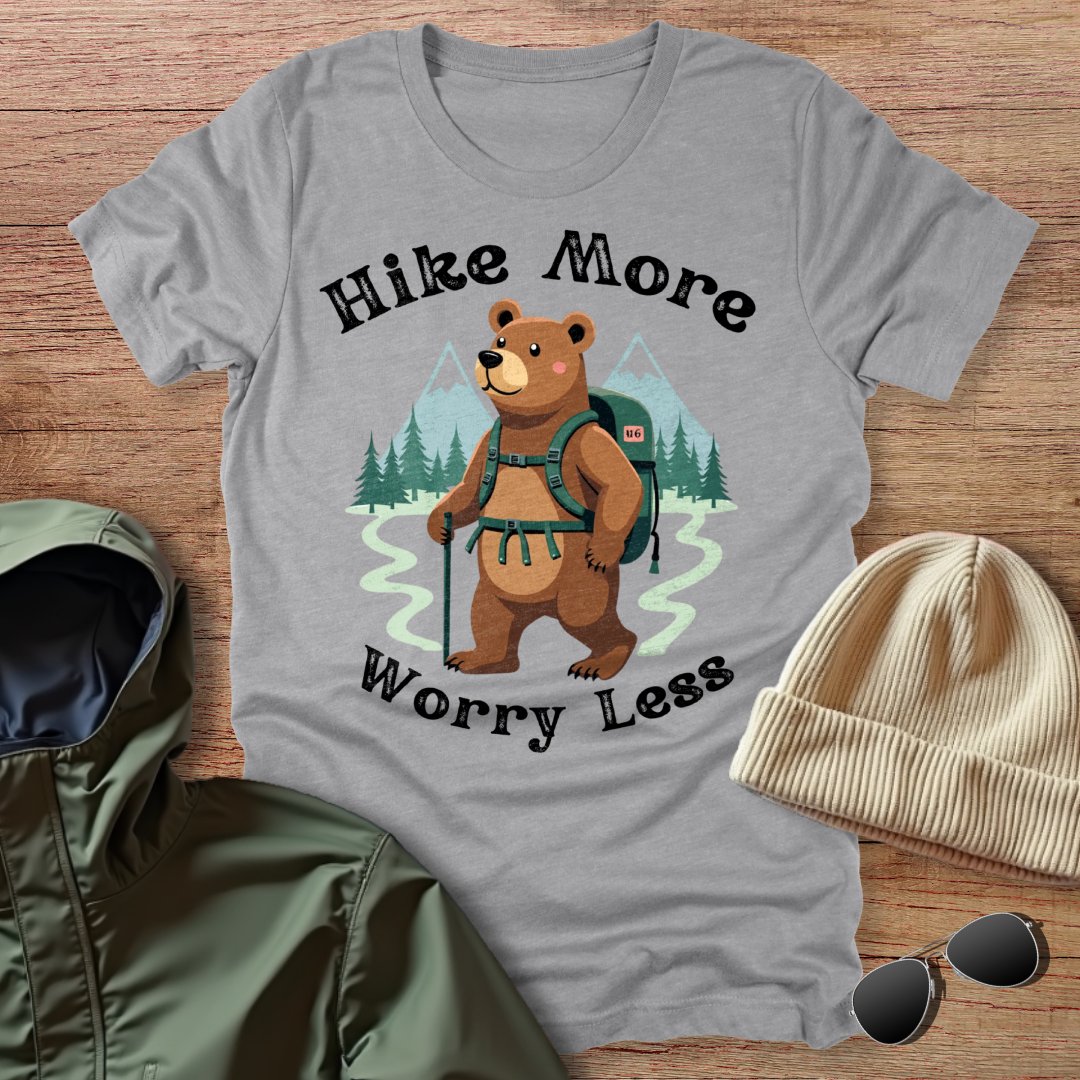 Hike More Worry Less Bear Unisex T-Shirt