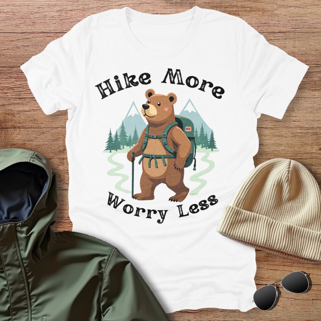 Hike More Worry Less Bear Unisex T-Shirt