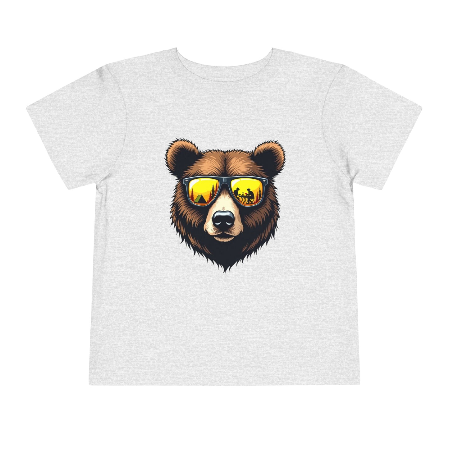 Chill Camping Bear with Sunglasses Toddler T-Shirt