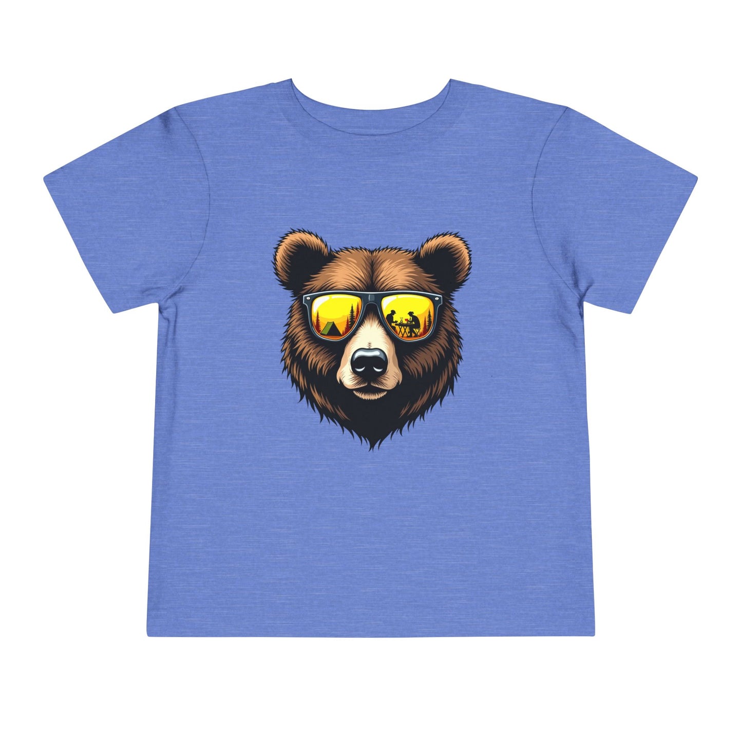 Chill Camping Bear with Sunglasses Toddler T-Shirt