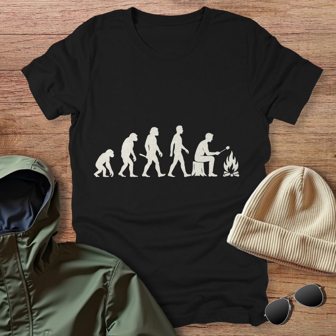 Evolution of Camping Unisex T-Shirt