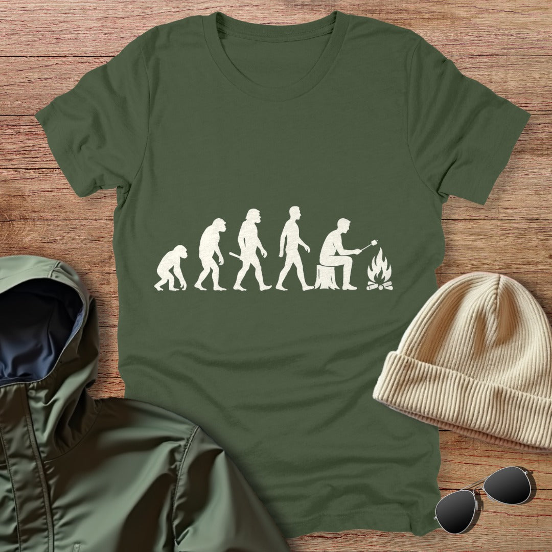 Evolution of Camping Unisex T-Shirt