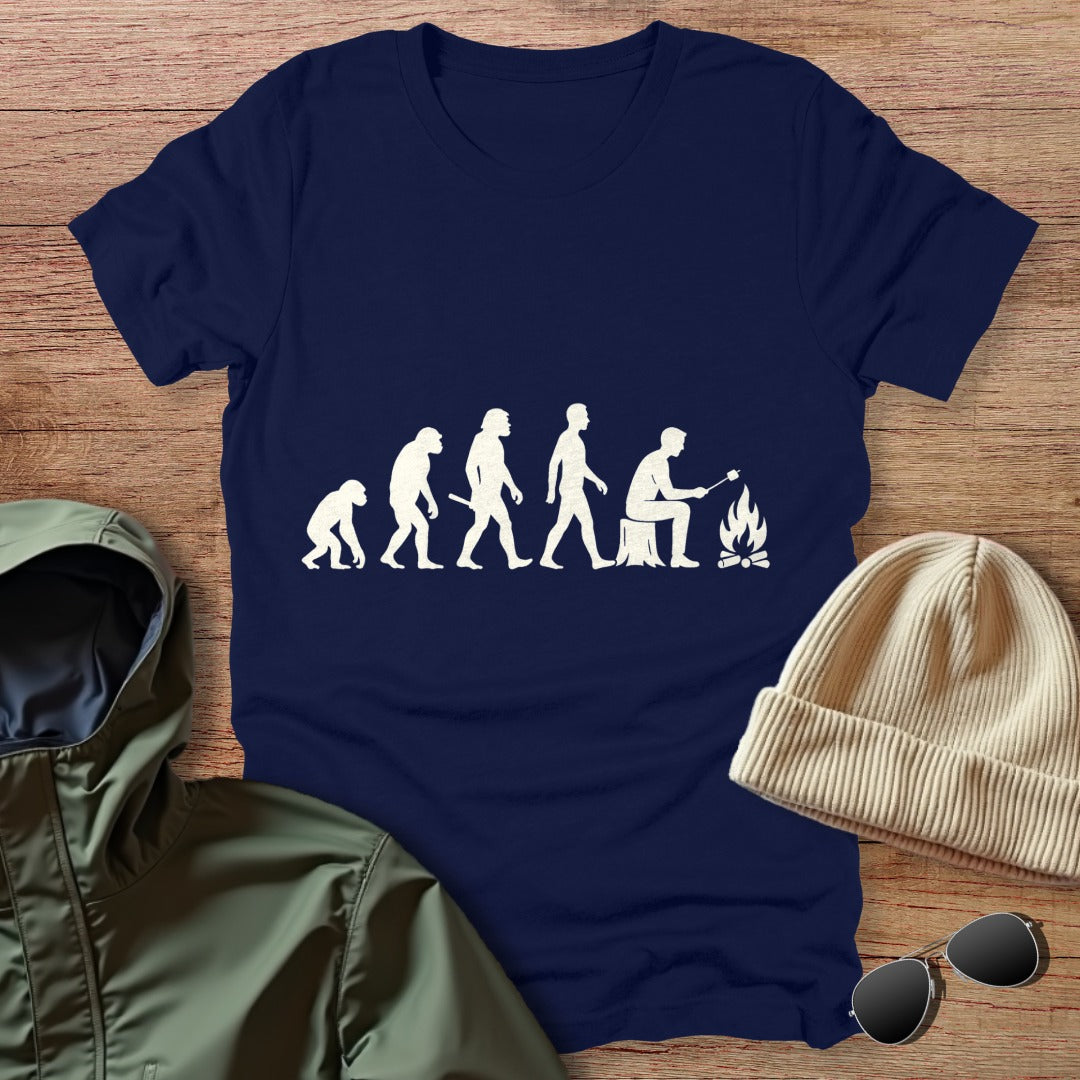 Evolution of Camping Unisex T-Shirt