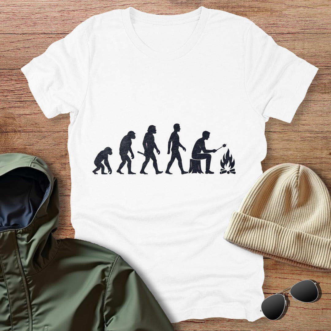 Evolution of Camping Unisex T-Shirt